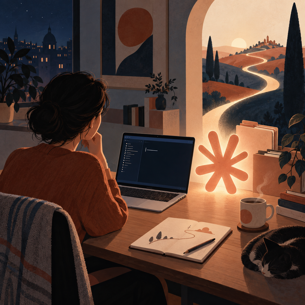 Ilustración sobre comenzar a trabajar con Claude Code